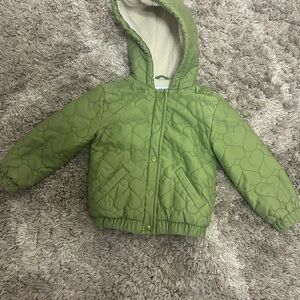 Old Navy Light Green Quilted Hooded Jacket for Kids